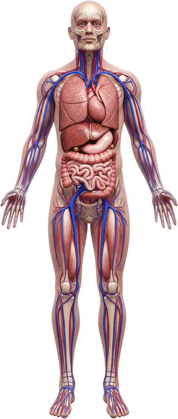 male body front view